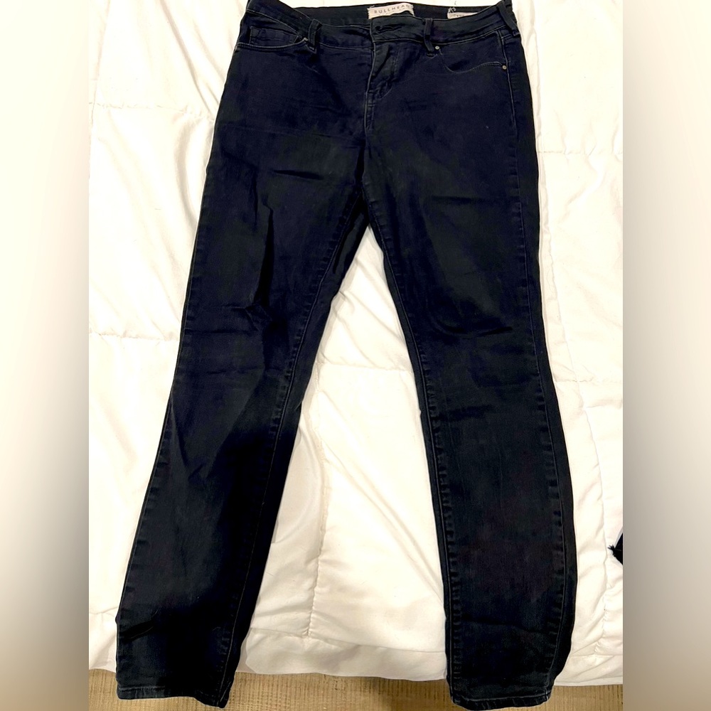 Women’s Denim Jeans (Black) Mid Rise Skinny